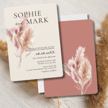 Pampas minimaliste Grass Rustique Boho Mauve rose