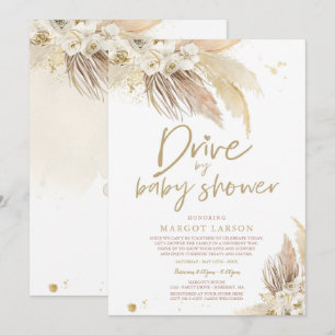 Invitation Pampas Neutre Genre Conduite De L'Herbe Par Baby s