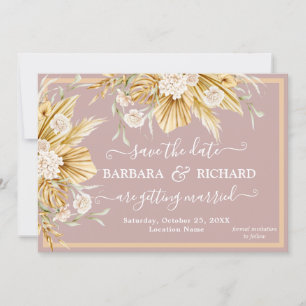 Invitation Pampas romantique Grass Floral Mariage Enregistrer