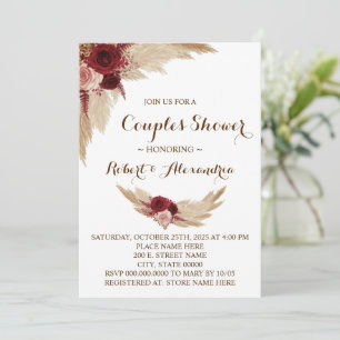 Invitation Pampas Wedding shower Couples
