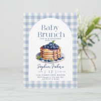 Pancake Blueberry En vichy Baby Brunch Baby shower