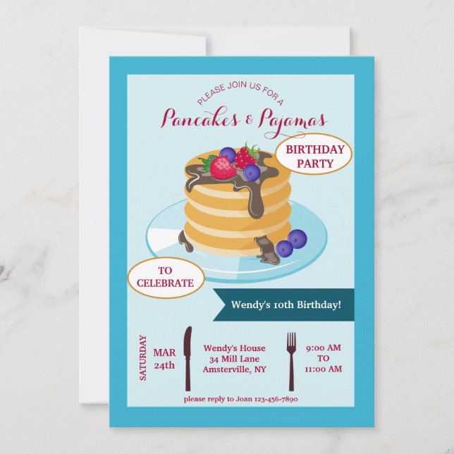 Invitation Pancake Breakfast (Devant)