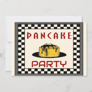 Invitation Pancake Breakfast Invitations, Style Vintage