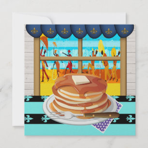 Invitation Pancake Supper - Gras Tues - Shrove Tues Invitatio