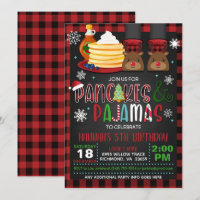 Pancakes & Pajamas Christmas Anniversaire Invitati
