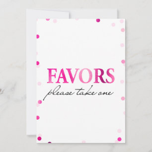 Invitation Pancarte de cadeaux de mariage   Confettis rose ma