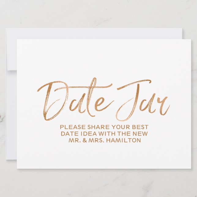 Invitation Pancarte en forme de pot pour la date du mariage | (Devant)