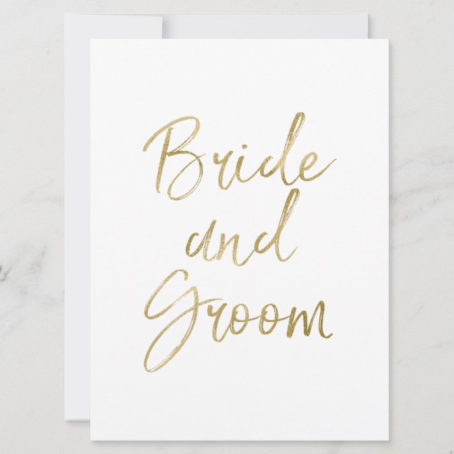 Invitation Pancartes de porte pour chaise de mariée et de mar (Devant)