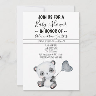 Invitation Panda bébé   BABY SHOWER