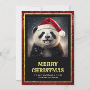Invitation Panda de Noël
