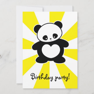 Invitation Panda Kawaii
