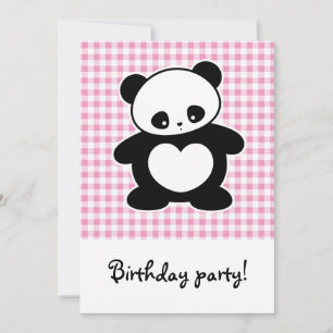 Invitation Panda Kawaii