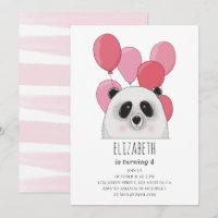 Panda mignonne. Animal drôle. Parti anniversaire d