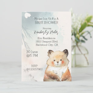 Invitation Panda rouge mignonne