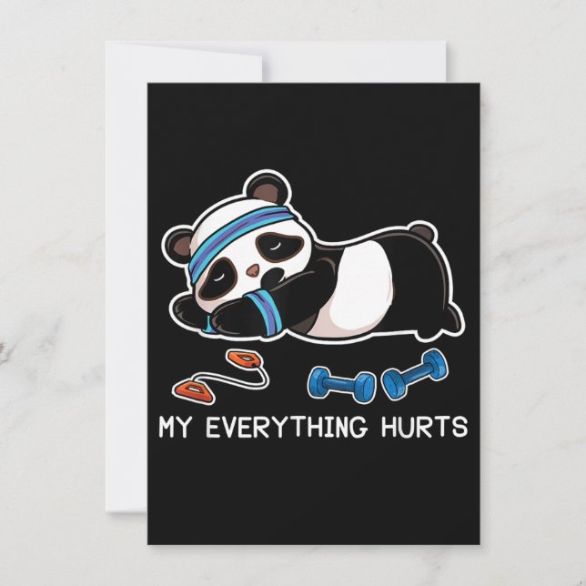 Invitation Panda Workout Gym My Everything (Devant)