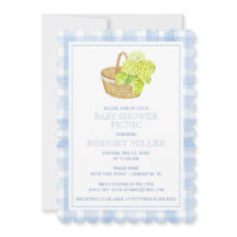 Panier de fleurs d'hortensia à gingham bleu feston