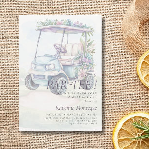 Invitation Panier de golf à l'aquarelle Baby Shower Par-Tee