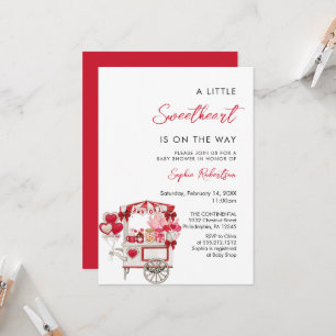 Invitation Panier Saint Valentin plein de Baby shower de soin