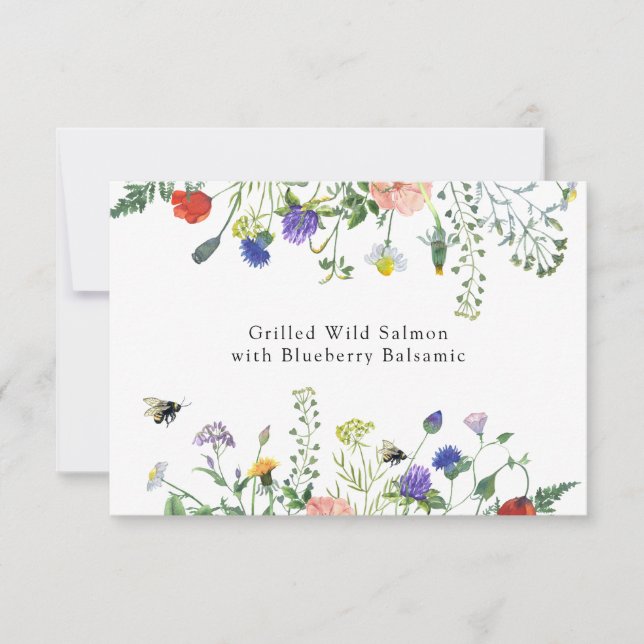 Invitation Panneau alimentaire des abeilles fleurs sauvages e (Devant)
