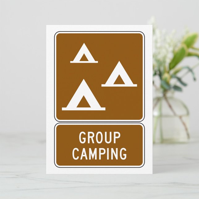 Invitation Panneau Camping de groupe (Créateur téléchargé)