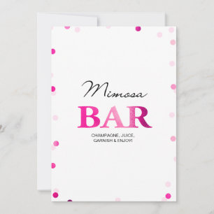 Invitation Panneau de bar Mimosa pour enterrement de vie de j