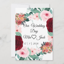 Panneau de bienvenue de mariage floral élégant bur