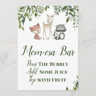 Invitation Panneau de fête Woodland - Momosa Bar Signal 5x7