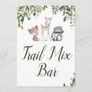 Invitation Panneau de fête Woodland - Panneau de la barre de 
