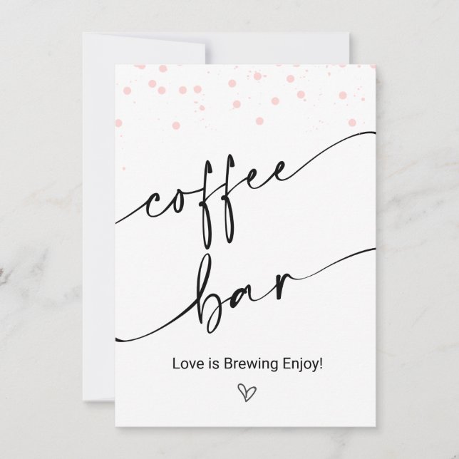 Invitation Panneau de la barre de café moderne avec points ro (Devant)