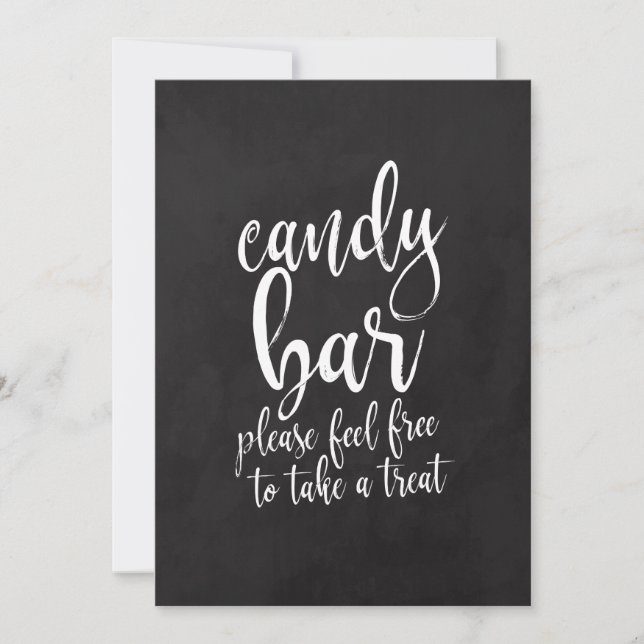 Invitation Panneau de mariage abordable Candy Bar (Devant)