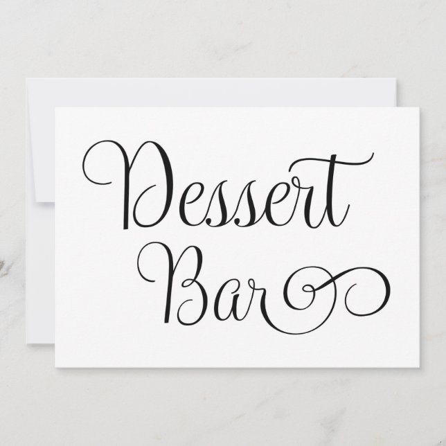 Invitation Panneau de mariage bar à desserts (Devant)