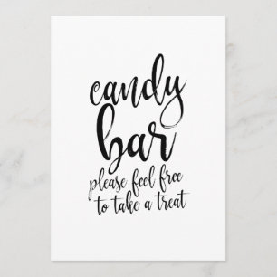 Invitation Panneau de mariage calligraphié abordable Candy Ba