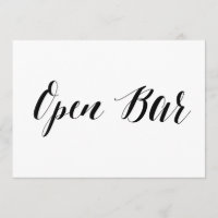 Panneau de mariage de style calligraphique "Open B
