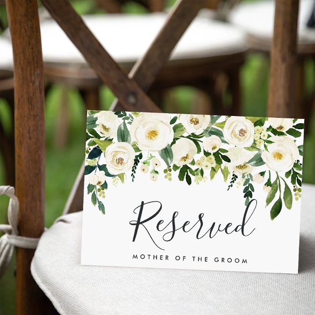 Invitation Panneau de mariage floral en albâtre réservé (Créateur téléchargé)