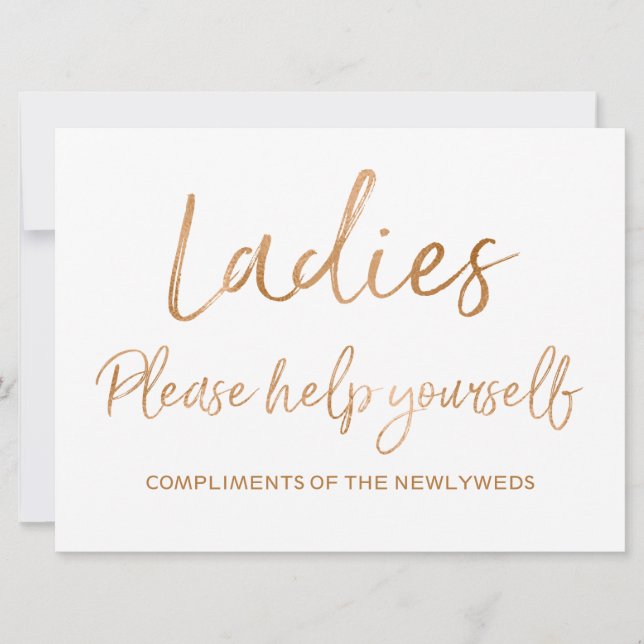 Invitation Panneau de mariage 'Mesdames, servez-vous' (Devant)