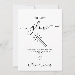 Invitation Panneau de mariage modèle minimaliste "Laissez l'a