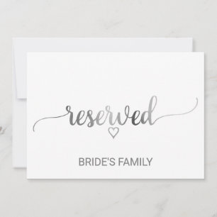 Invitation Panneau de réservation de mariage simple en callig