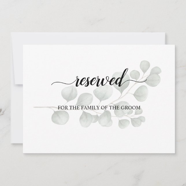 Invitation Panneau de réservation de sièges de mariage à l'eu (Devant)
