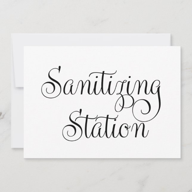 Invitation panneau de station de désinfection Mariage (Devant)