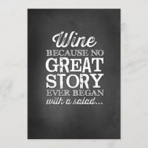 Panneau de table 5x7 Ardoise Vin Parce que