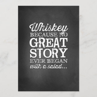 Invitation Panneau de table 5x7 Chalkboard Whiskey Parce que