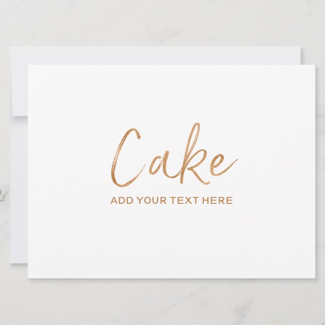 Invitation Panneau des saveurs de gâteau de mariage | Rose do (Devant)