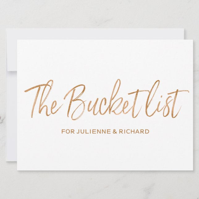 Invitation Panneau du Mariage  Stylish Gold Rose (Devant)