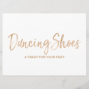 Invitation Panneau Mariage "Chaussures dansantes"   Rose or é