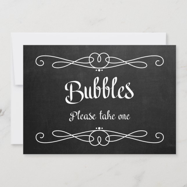 Invitation Panneau Mariage du tableau de bord "Bulles" (Devant)