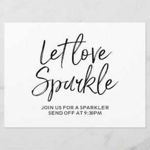 Invitation Panneau Mariage "Let love sparkle"   Stylish Lettr
