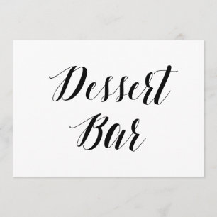 Invitation Panneau Mariage Style calligraphie "Dessert Bar"