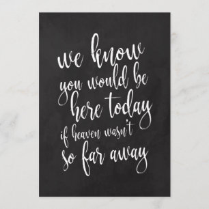 Invitation Panneau mémorial à l'ardoise abordable pour mariag