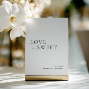 Invitation Panneau minimaliste de table de dessert noir et bl