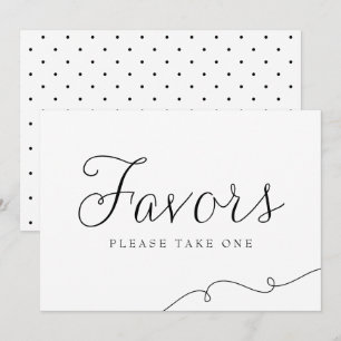 Invitation Panneau Noir Dainty Script Faveurs de mariage